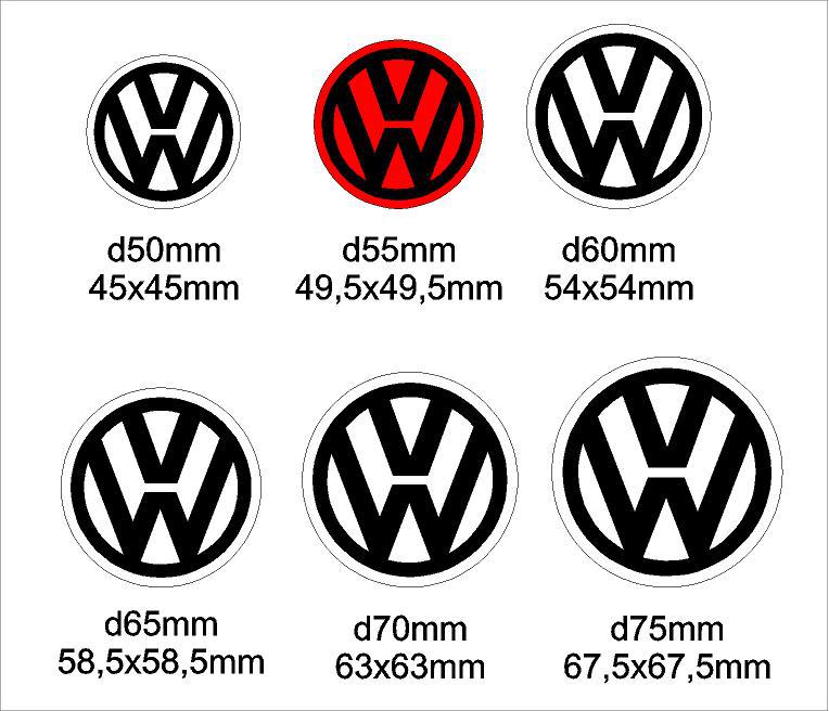 Volkswagen felni/dísztárcsa matrica szett 2. típus /EU-HU/
