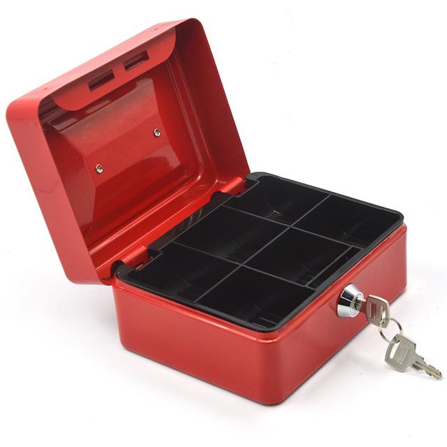 Kisméretű pénzkazetta 15 cm piros