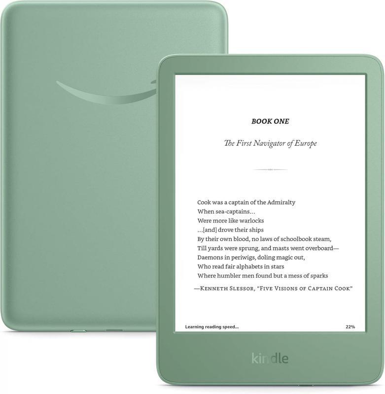 Amazon Kindle (2024) 16GB Ebook olvasó Matcha (Zöld) Reklámmentes bontott doboz