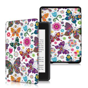 Kindle 10 mágneses Smart Védőtok Pillangó - virág mintával