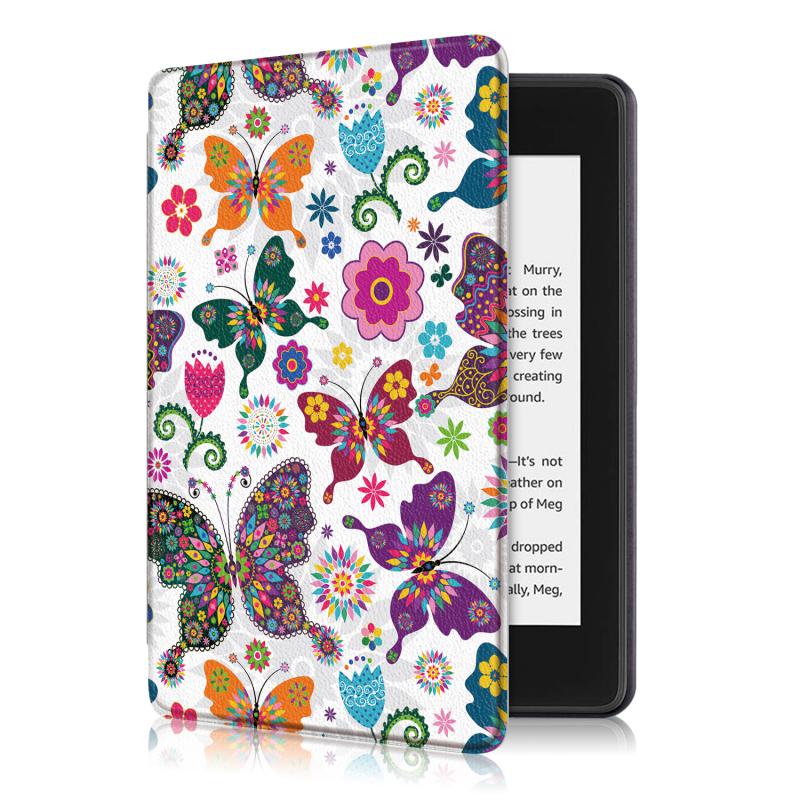 Kindle 11 mágneses Smart Védőtok Pillangó - virág mintával