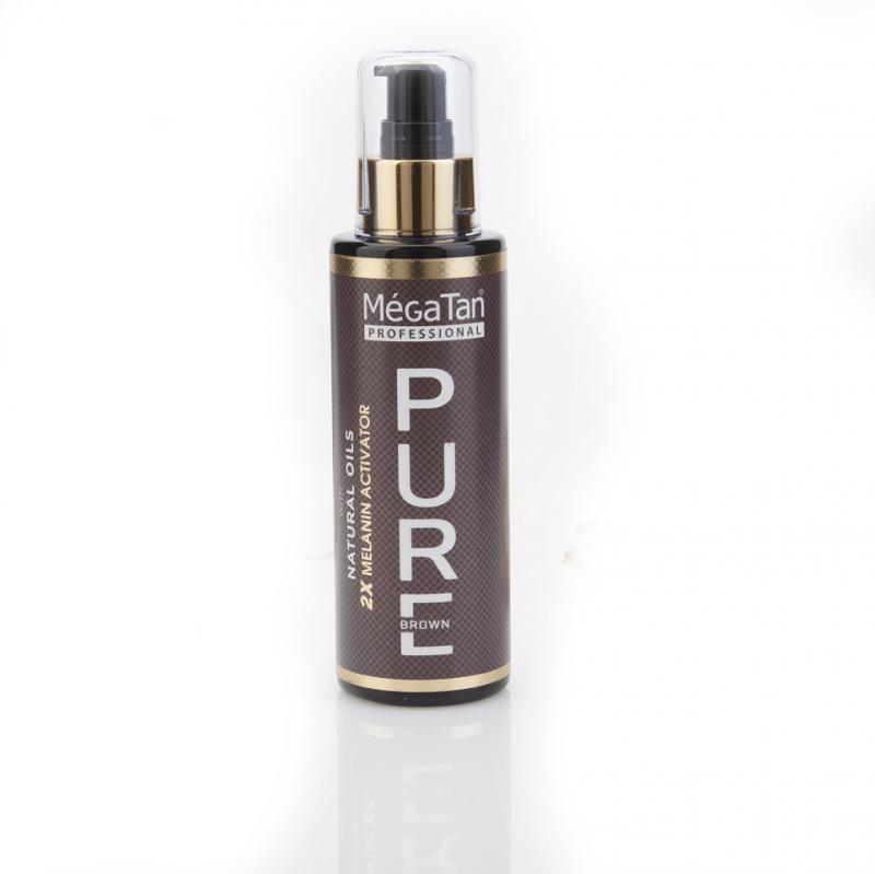 MégaTan Natural Pure Dry Tanning oil + 2X Melanin activator