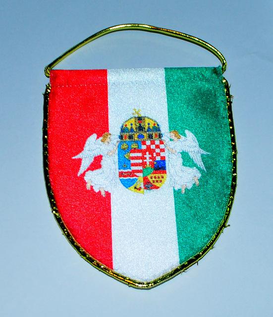 Mini zászló angyalos címerrel