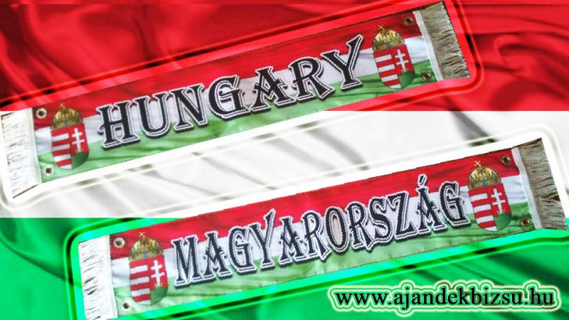 Selyem kamionos zászló Hungary vagy Magyarország felirattal