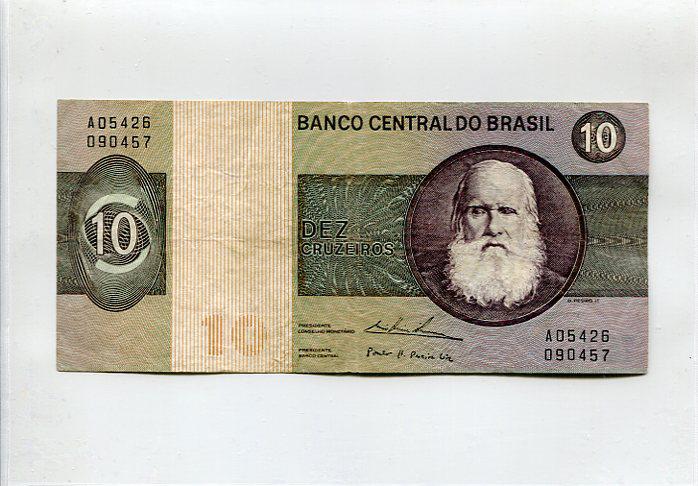 Brazília 10 cruzeiro bankjegy 1970-1980