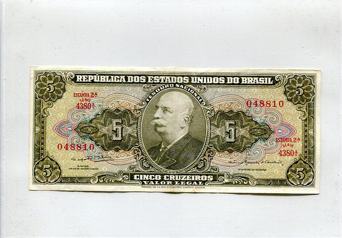 Brazília 5 cruzeiro bankjegy 1964