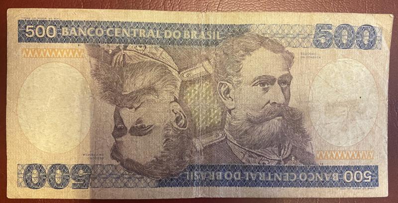 Brazília 500 cruzeiro bankjegy 1981