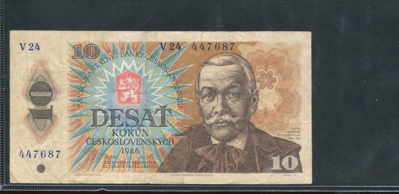 Csehszlovákia 10 korona (1986)