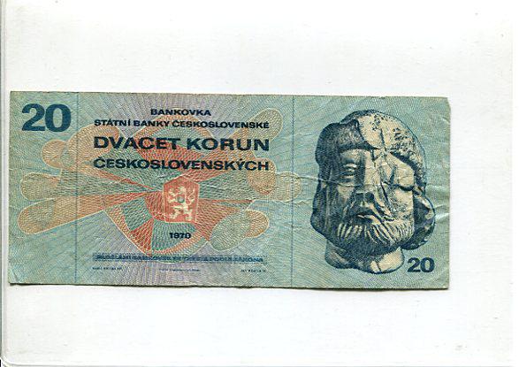 Csehszlovákia 20 korona (1970)