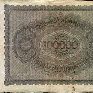 Német 1923. 100 ezer márka