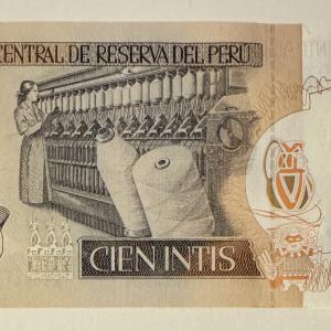 Peru 100 intis bankjegy (UNC) 1987