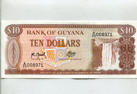 Guyana 10 dollár bankjegy (UNC) 1992