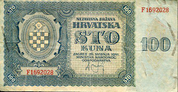 Horvátország 100 kuna (1941)