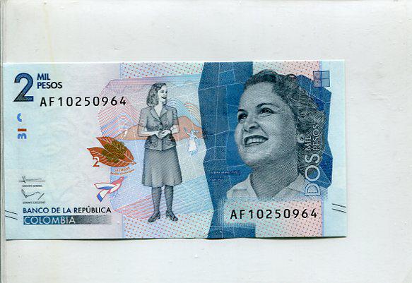 Kolumbia 2 peso bankjegy (UNC) 2016