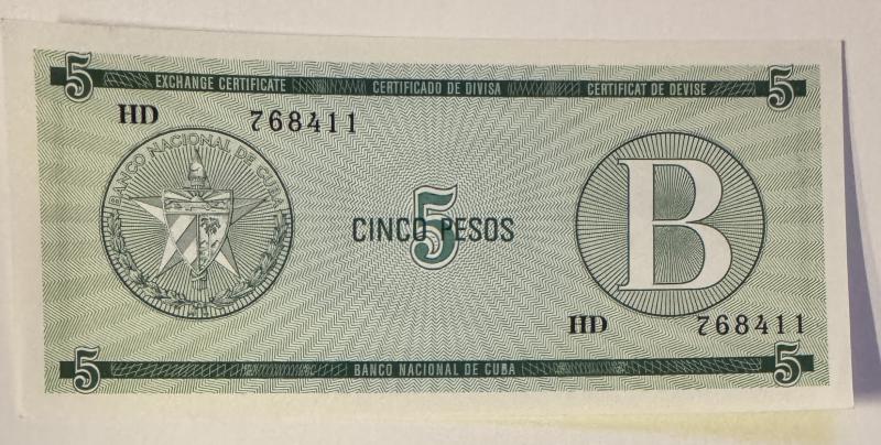 Kuba 5 peso bankjegy (UNC) 1985