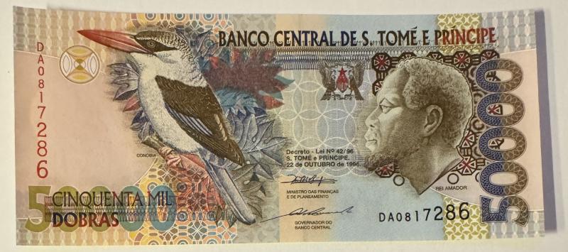 St. Tome & Principe 5000 dobras bankjegy (UNC) 2004