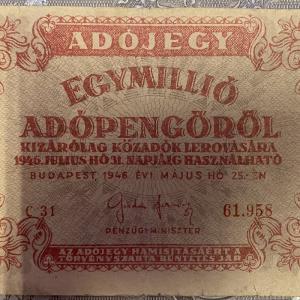 1 millió adójegy adópengőről (1946)