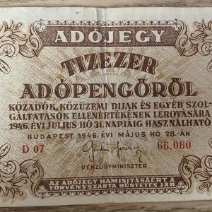 10.000 adójegy adópengőről (1946)