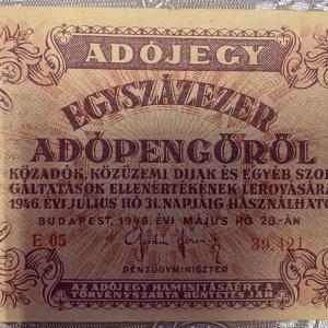 100.000 adójegy adópengőről (1946)