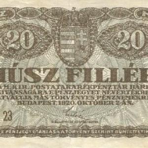 20 fillér (1920) alacsony sorszám