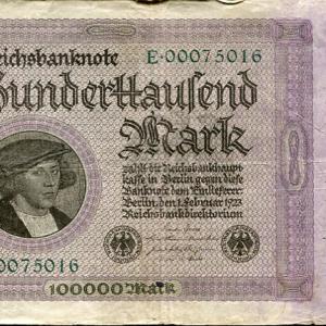 Német 1923. 100 ezer márka
