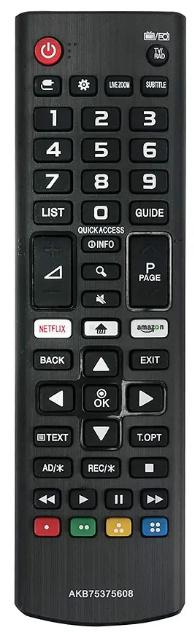 AKB75375608 távirányító LG UHD SMART TV-hez, NETFLIX, utángyártott