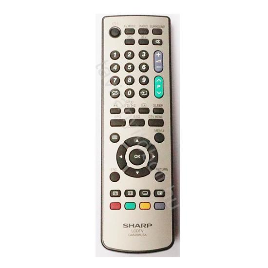 GA520WJSA, RRMCGA520WJSA, GA591WJSA, RRMCGA591WJSA  UTÁNGYÁRTOTTSHARP TÁVIRÁNYÍTÓ