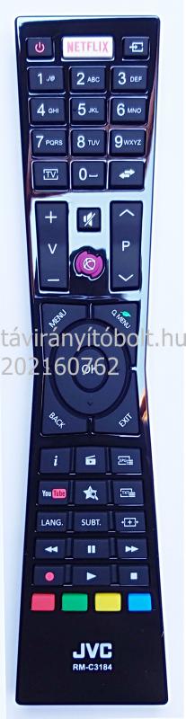 JVC VESTEL RM-C3184 NETFLIX YouTube RMC3184 EREDETI TÁVIRÁNYÍTÓ