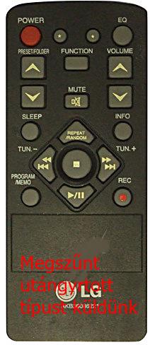 LG XA16, XA-16 Micro Hi-Fi TÁVIRÁNYÍTÓ UTÁNGYÁRTOTT