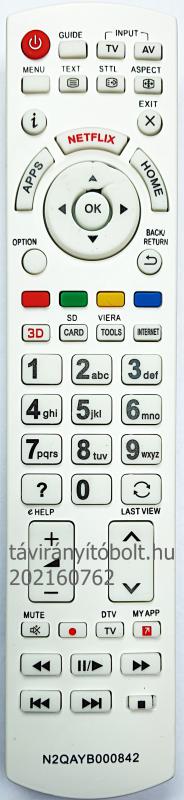 N2QAYB000829, N2QAYB000842 3D, PANASONIC TÁVIRÁNYÍTÓ