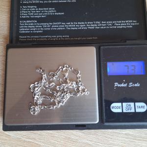 Ezüst Férfi Divat Nyaklánc Rhodiumos