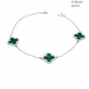 Ezüst karkötő - 40152103 Zöld