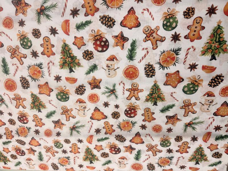 Pamutvászon Mézeskalács 160 cm széles