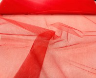 Tüll Piros 140 cm széles