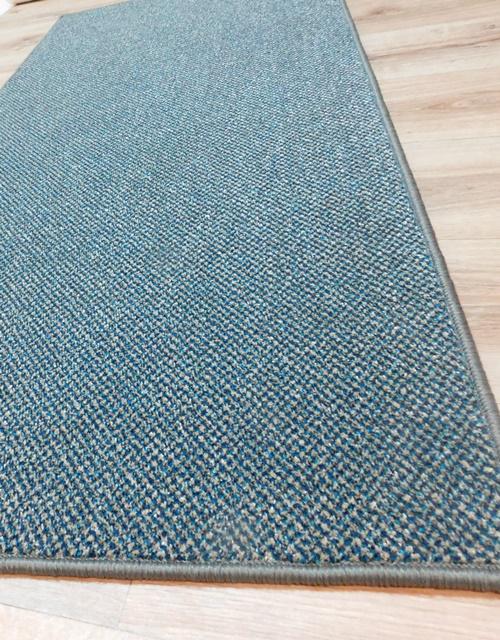 Csúszásmentes hátoldalú kész szőnyeg Marathon 67x150cm türkisz szürke