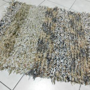 Barna beszövéses rongyszőnyeg 65x196cm