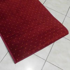 Bordó apró mintás kész szőnyeg 80x350cm