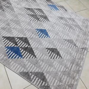 Kész szőnyeg szürke kék mintával 120x170cm