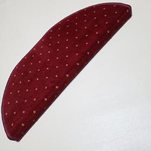 Lépcsőszőnyeg bordó apró mintás 6524 ívelt