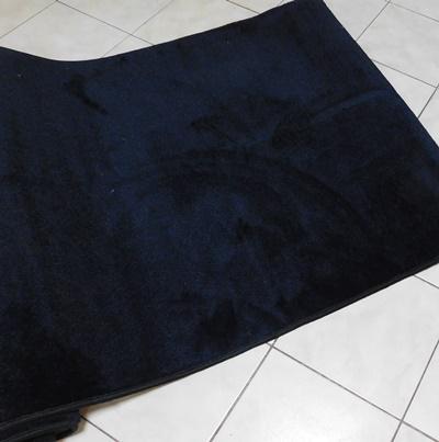 Fekete nyírt szegett szőnyeg indigó árnyalat 100x200cm Leértékelt!