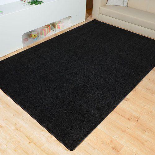 Fekete velúr szegett szőnyeg 90x195cm