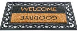 Impala gumi kókusz lábtörlő  welcome-goodbye 45x75cm