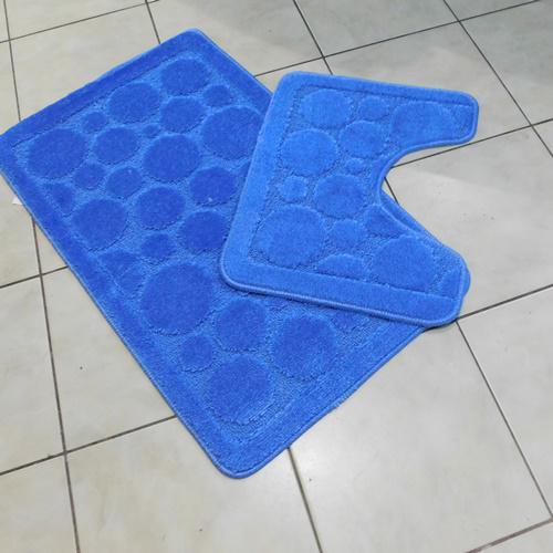 Kék egyszínű 2-részes fürdőszoba szett