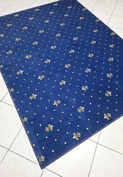 Kész szőnyeg kék mintás buklé KR. 150x200cm AKCIÓ!