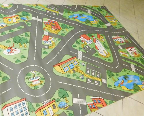 Lemosható autópályás játszószőnyeg 85x400cm vágható
