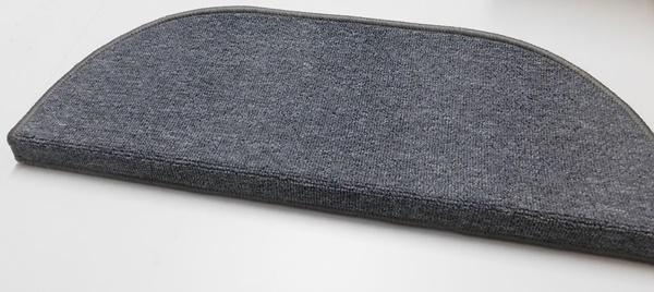 Lépcsőszőnyeg sötétszürke buklé SZG343 6524 ívelt