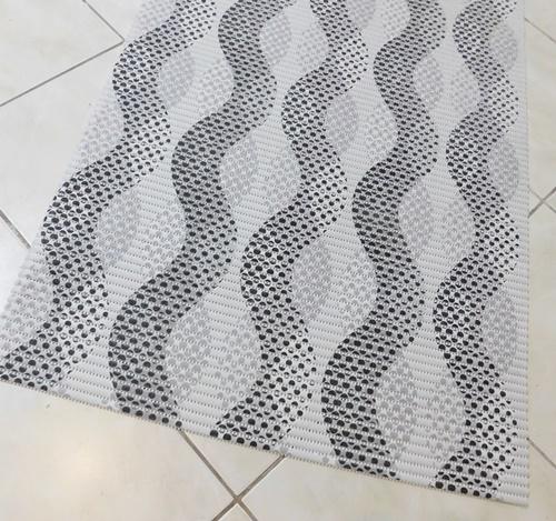 Mintás anti-slip szőnyeg méterben szürke hullám