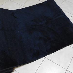 Fekete nyírt szegett szőnyeg indigó árnyalat 100x200cm Leértékelt!