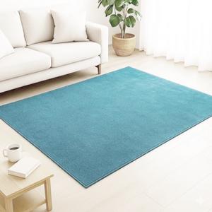 Vízkék velúr kész szőnyeg 150x200cm