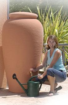 AMFORA terracotta színű esővízgyűjtő, 300 L